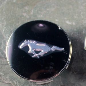 Ford MUSTANG Black COBRA 2.25 Inch RIM Caps